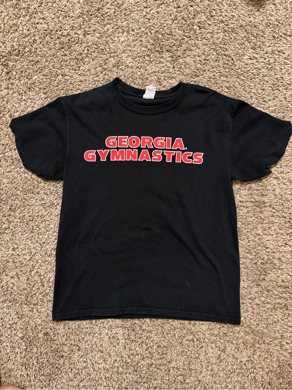 Nike Black Kids T‑Shirt with Red Georgia Gymnastics Logo